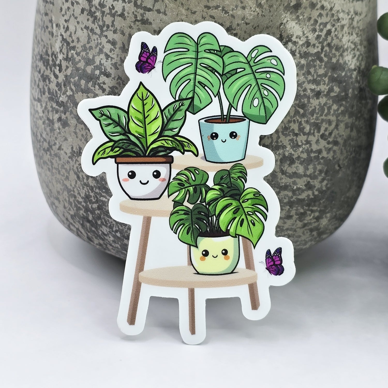 Cute Kawaii Houseplants Vinyl Sticker