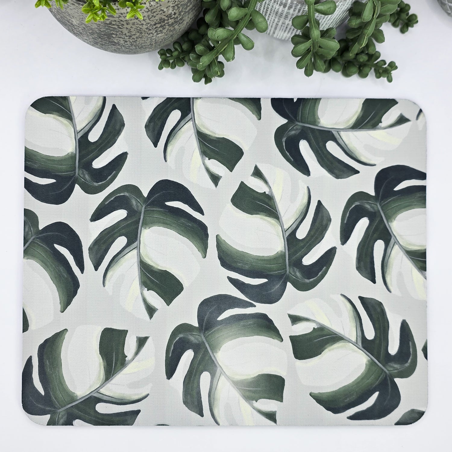 Monstera Albo Variegated Houseplant Mousepad