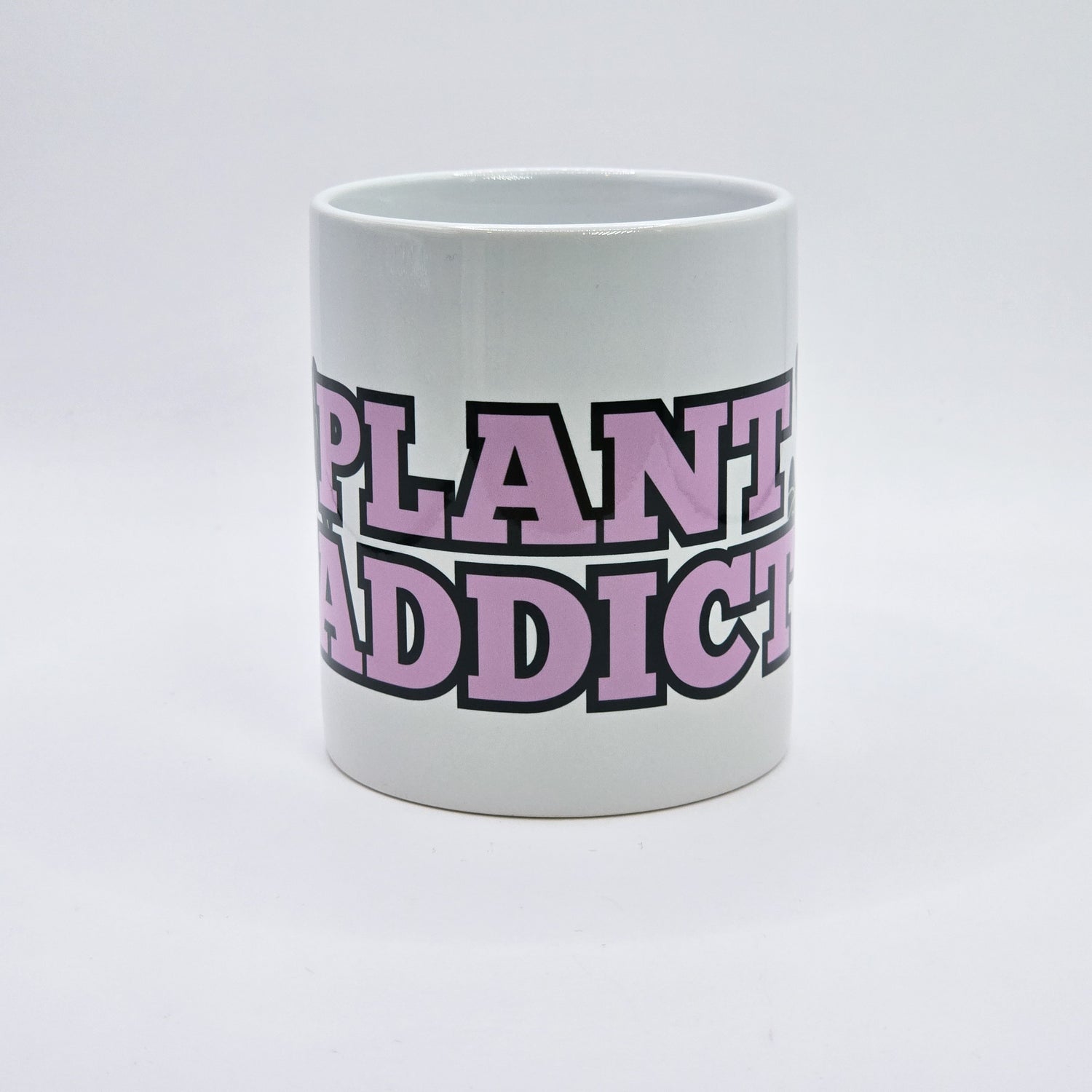 Pink plant addict rare plant themed ceramic mug