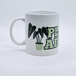 Mint green plant addict rare plant themed ceramic mug