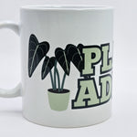 Mint green plant addict rare plant themed ceramic mug