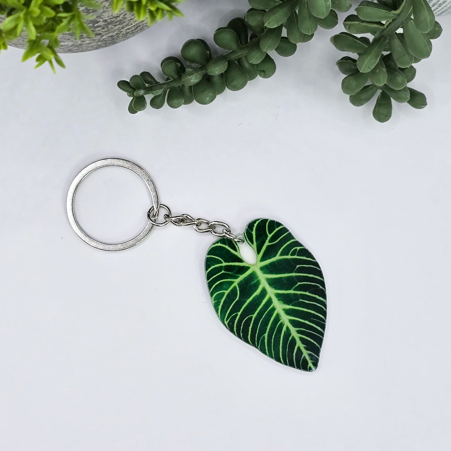 Anthurium Regale Acrylic Houseplant Keyring