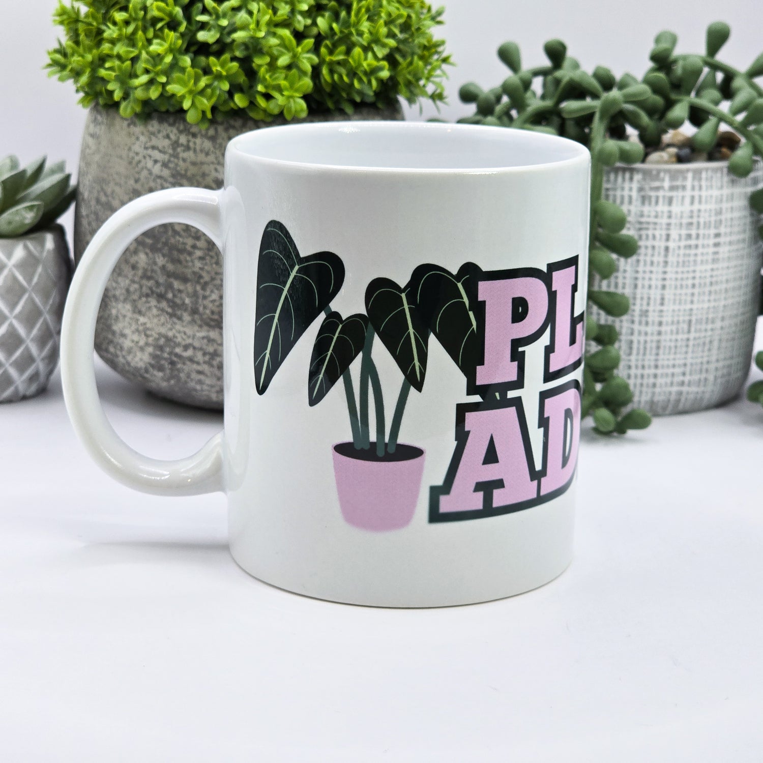 Pink Plant Addict 11oz Ceramic Mug