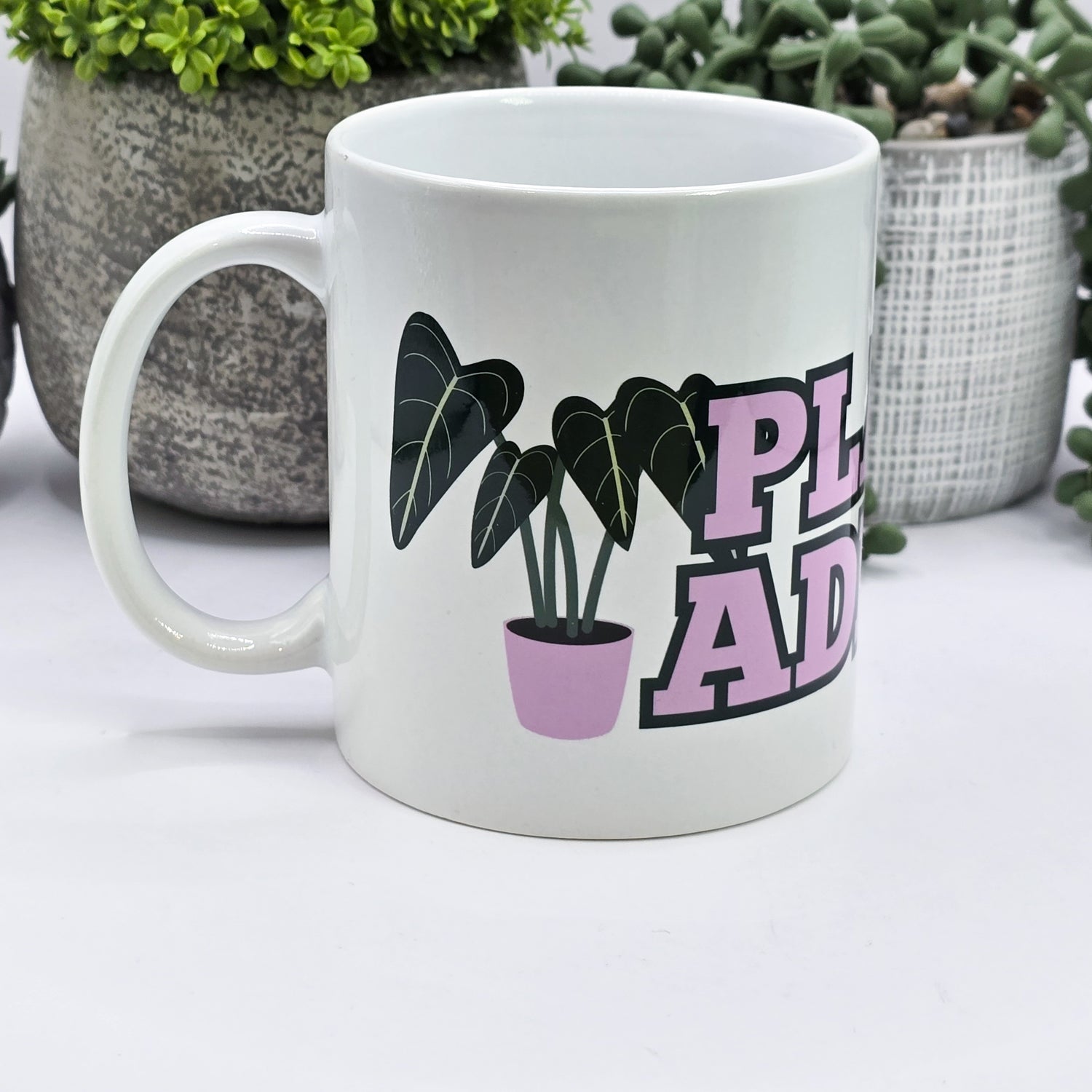 Pink Plant Addict 11oz Ceramic Mug