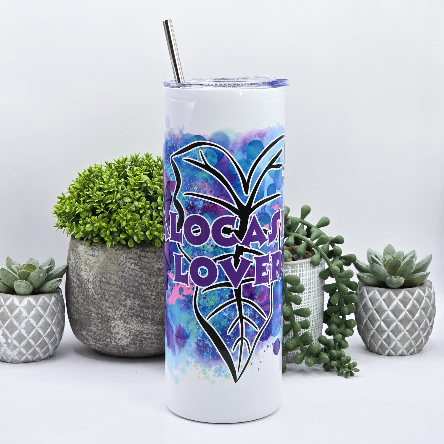 Alocasia Lovers Rainbow Splashes 20oz Insulated Stainless Steel Tumbler