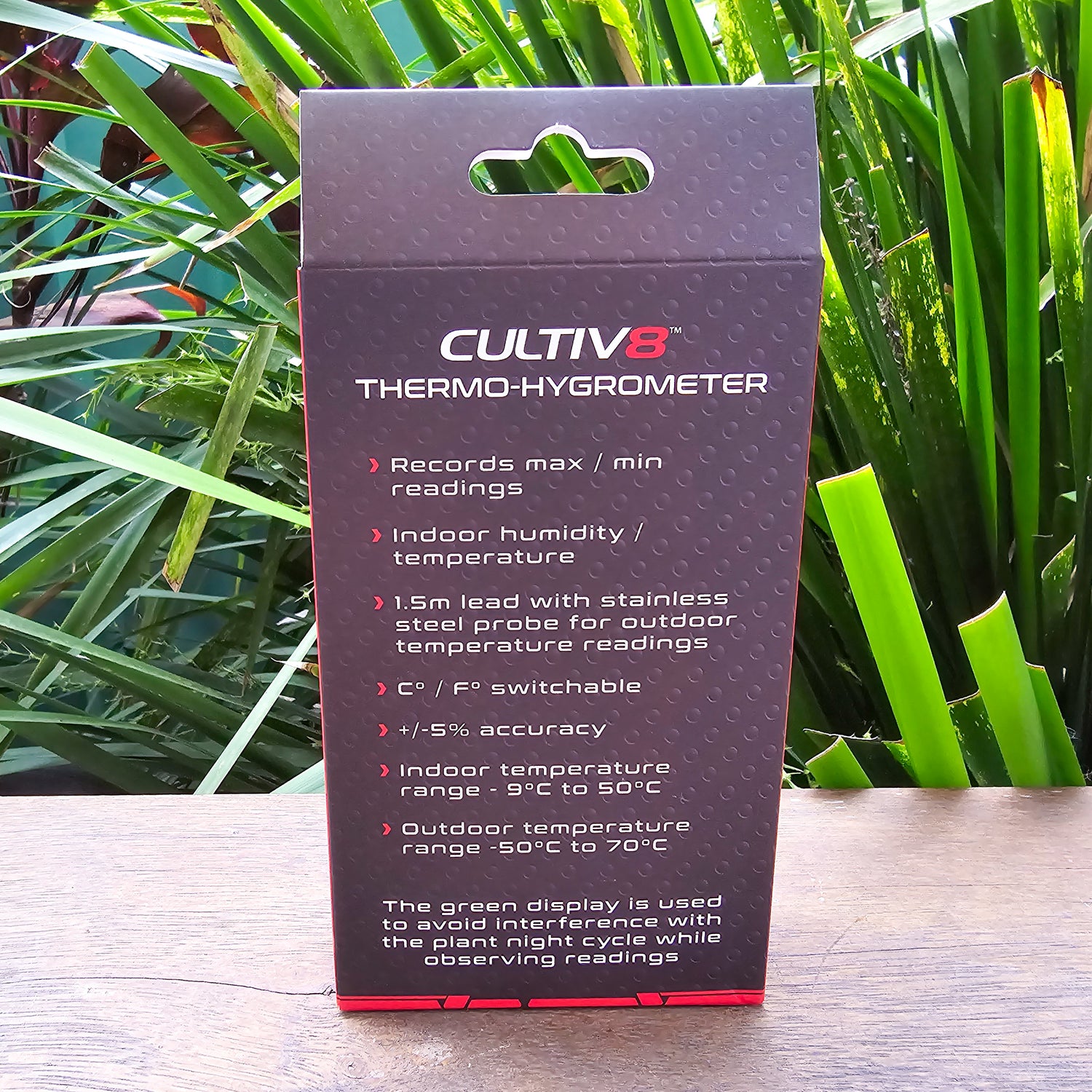 Cultiv8 Thermo Temperature & Humidity Indoor/Outdoor Hygrometer