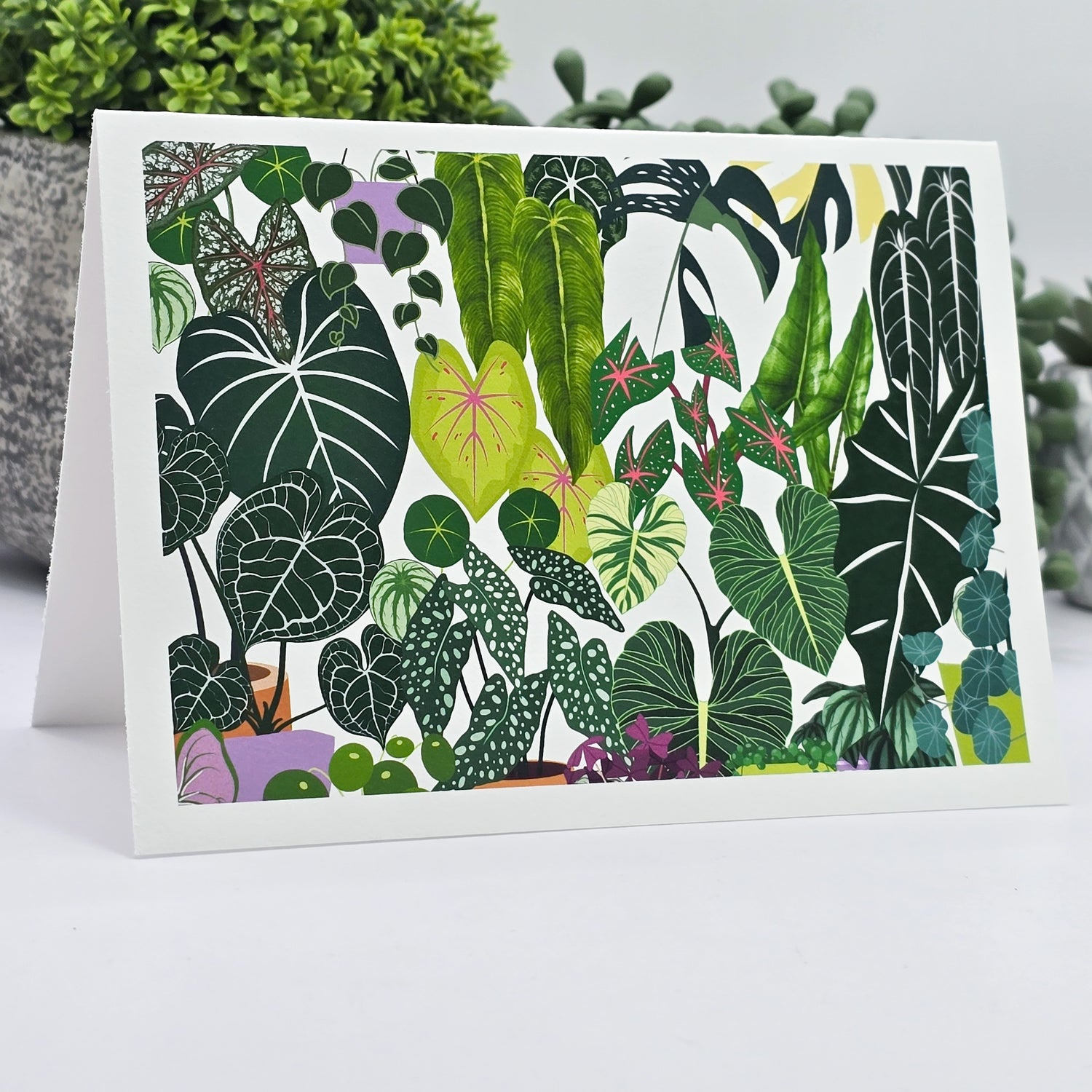 'My Plantasy' Rare Plants Blank Greeting Card