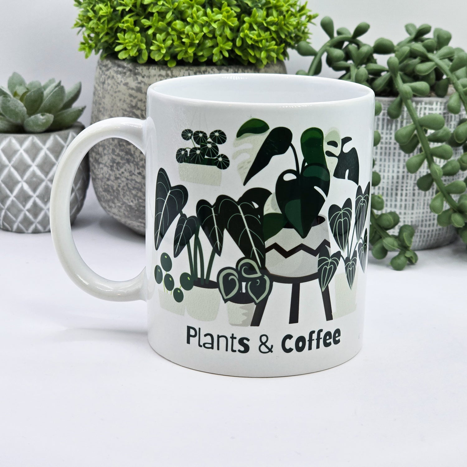 Plants & Coffee Potted Houseplants 11oz Ceramic Mug