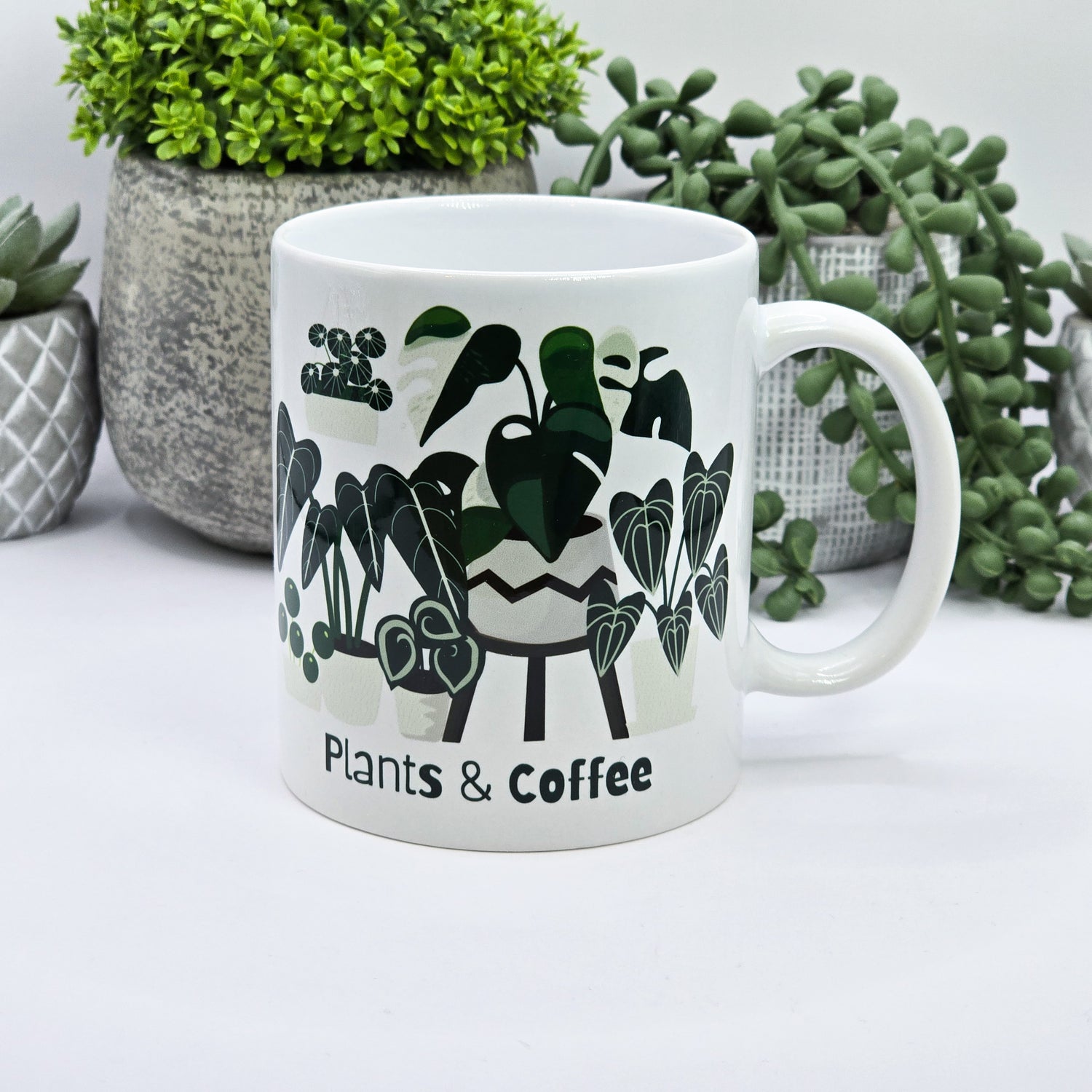 Plants & Coffee Potted Houseplants 11oz Ceramic Mug