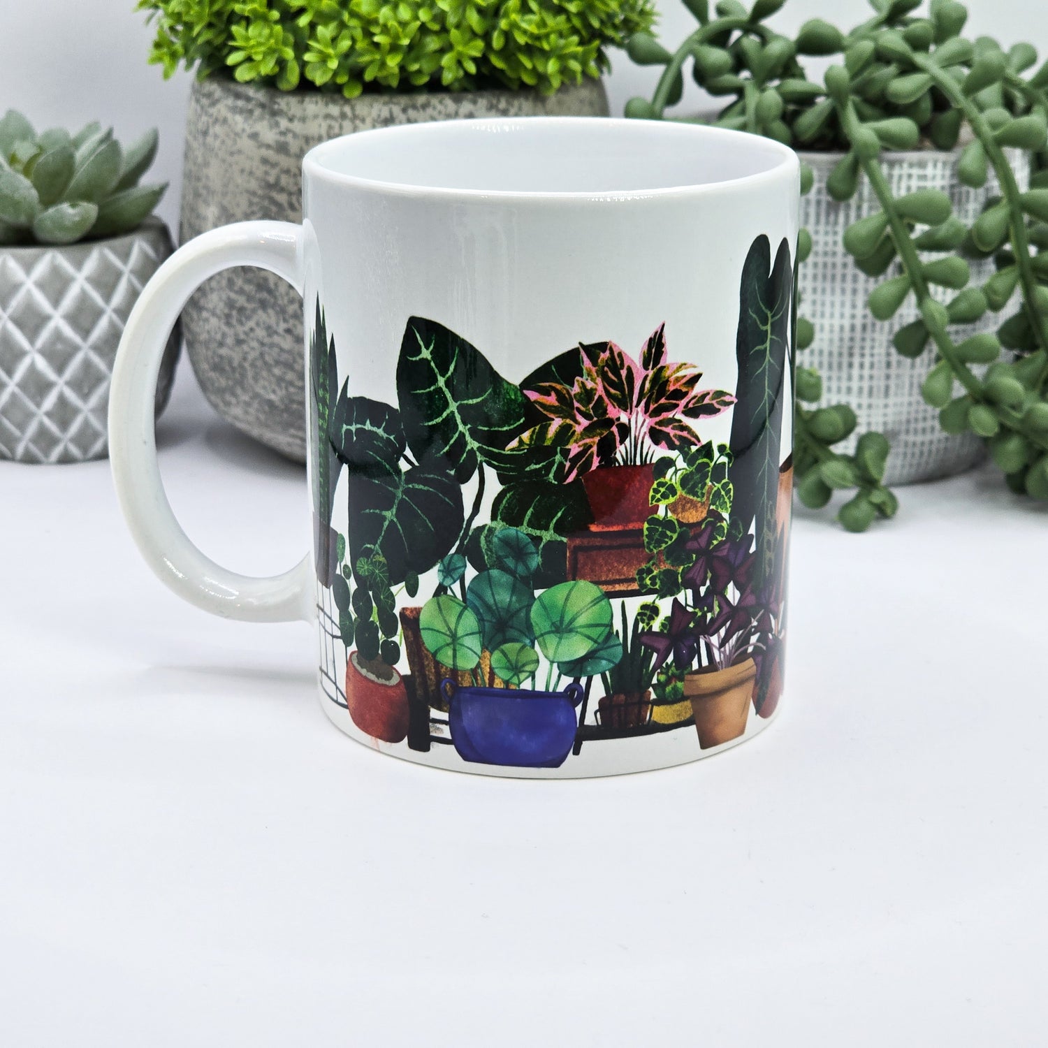 Watercolour Houseplant Jungle 11oz Ceramic Houseplant Mug