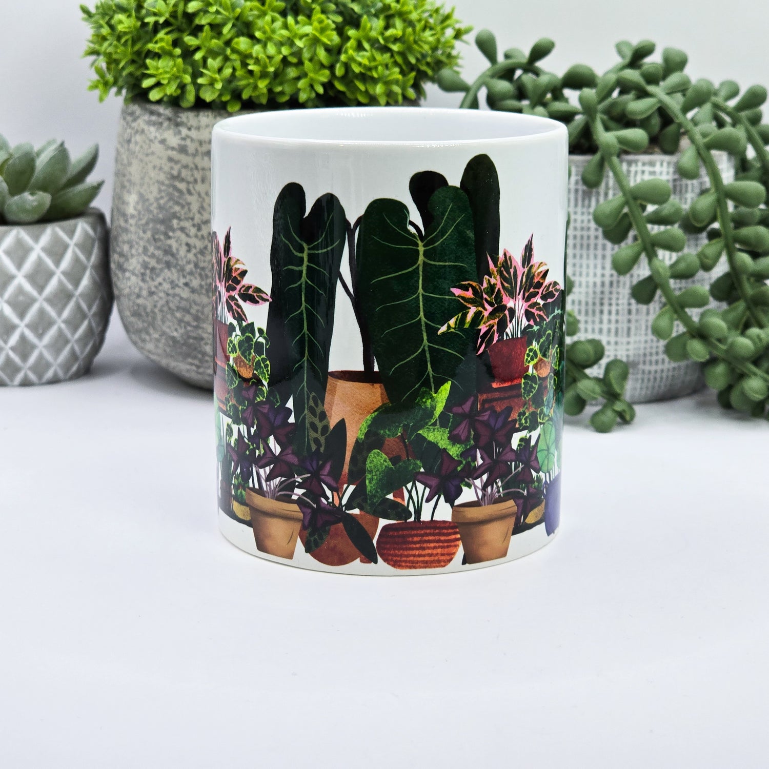 Watercolour Houseplant Jungle 11oz Ceramic Houseplant Mug