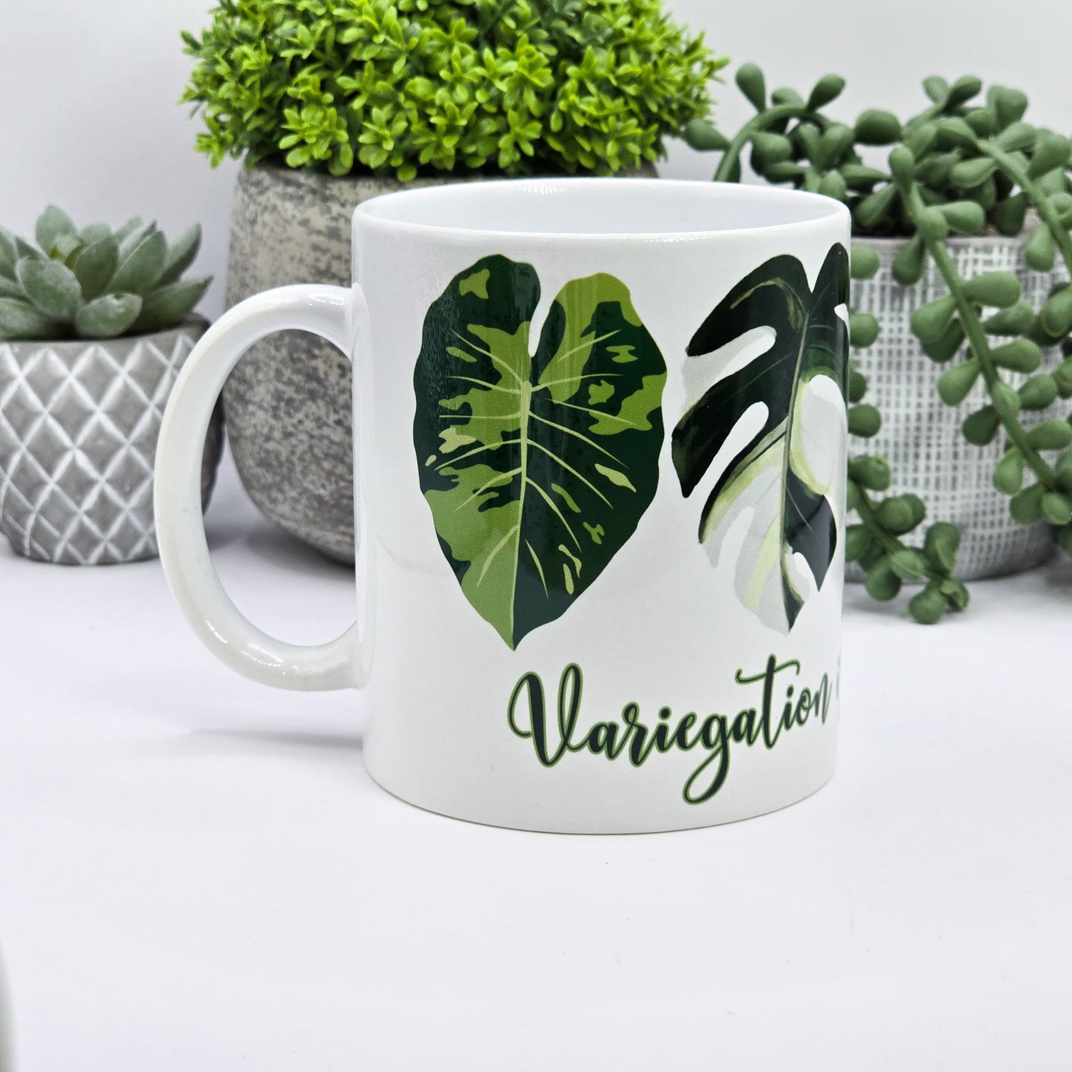 Variegation is My Bling 11oz Ceramic Houseplant Mug