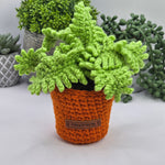 Mini crochet potted plant fern