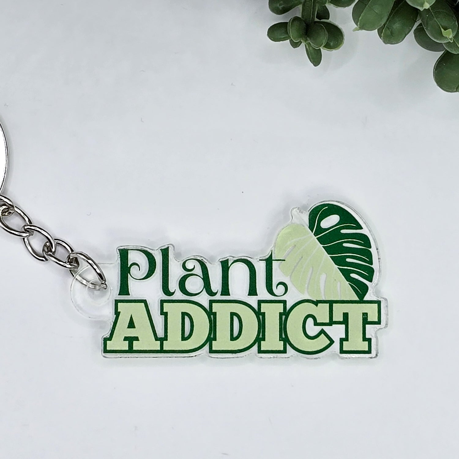 Plant Addict Monstera Leaf Acrylic Keyring