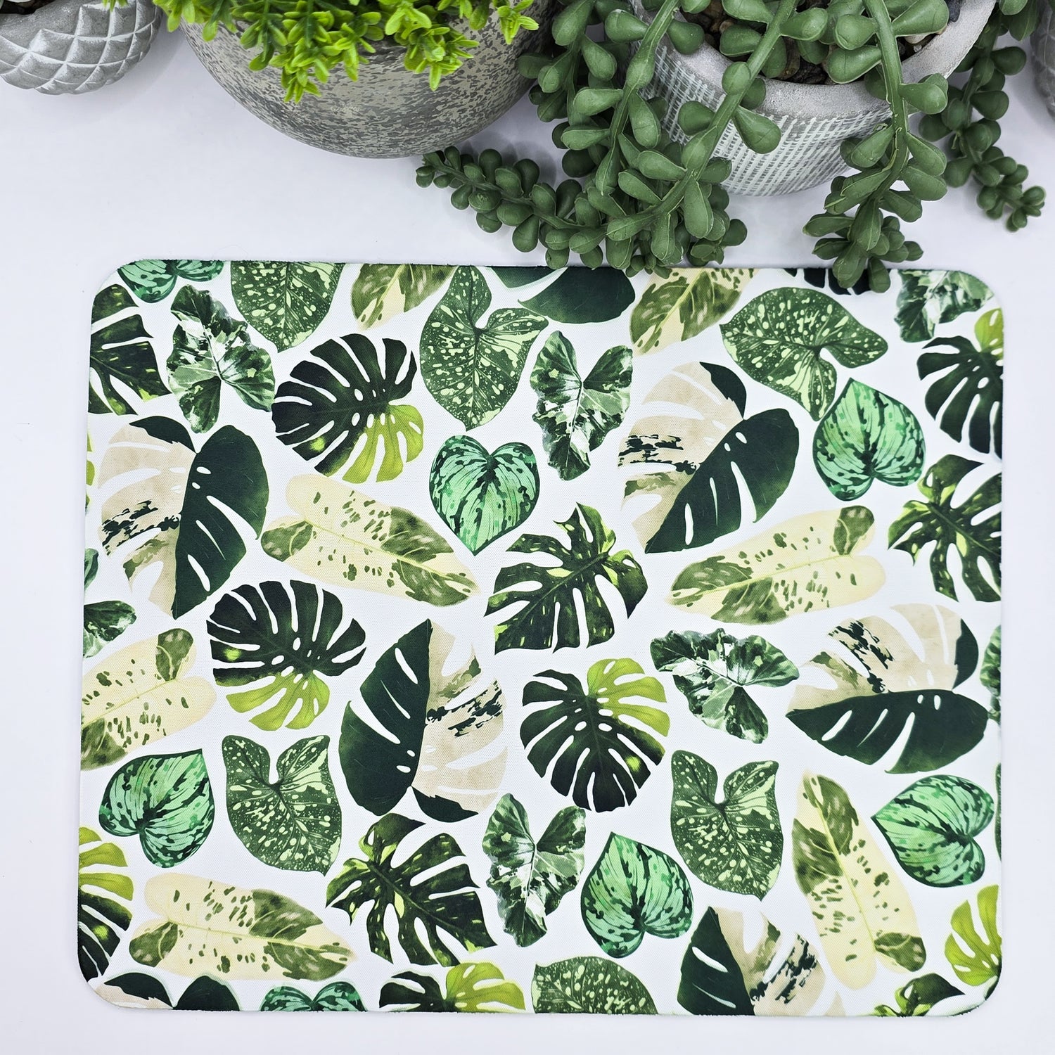 'All the Leaves' Variegated Leaves Computer Mousepad