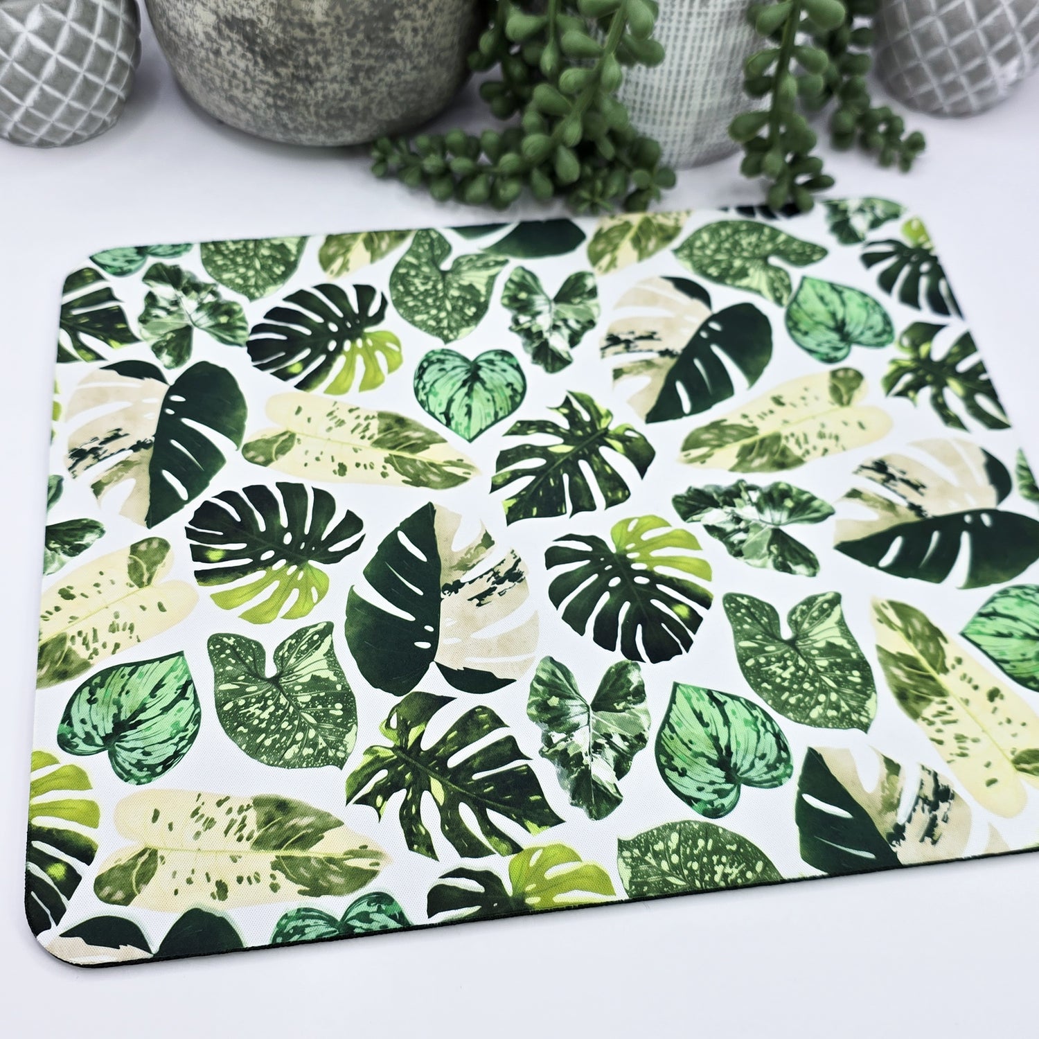 'All the Leaves' Variegated Leaves Computer Mousepad