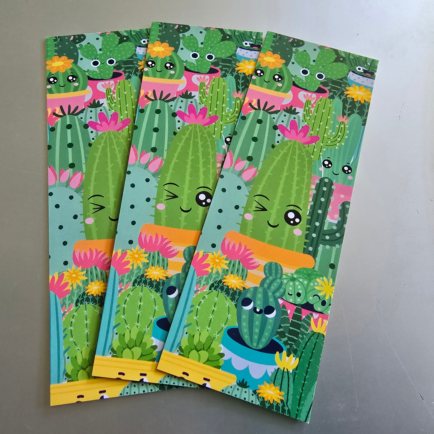 Cute Cactus Houseplants Bookmark