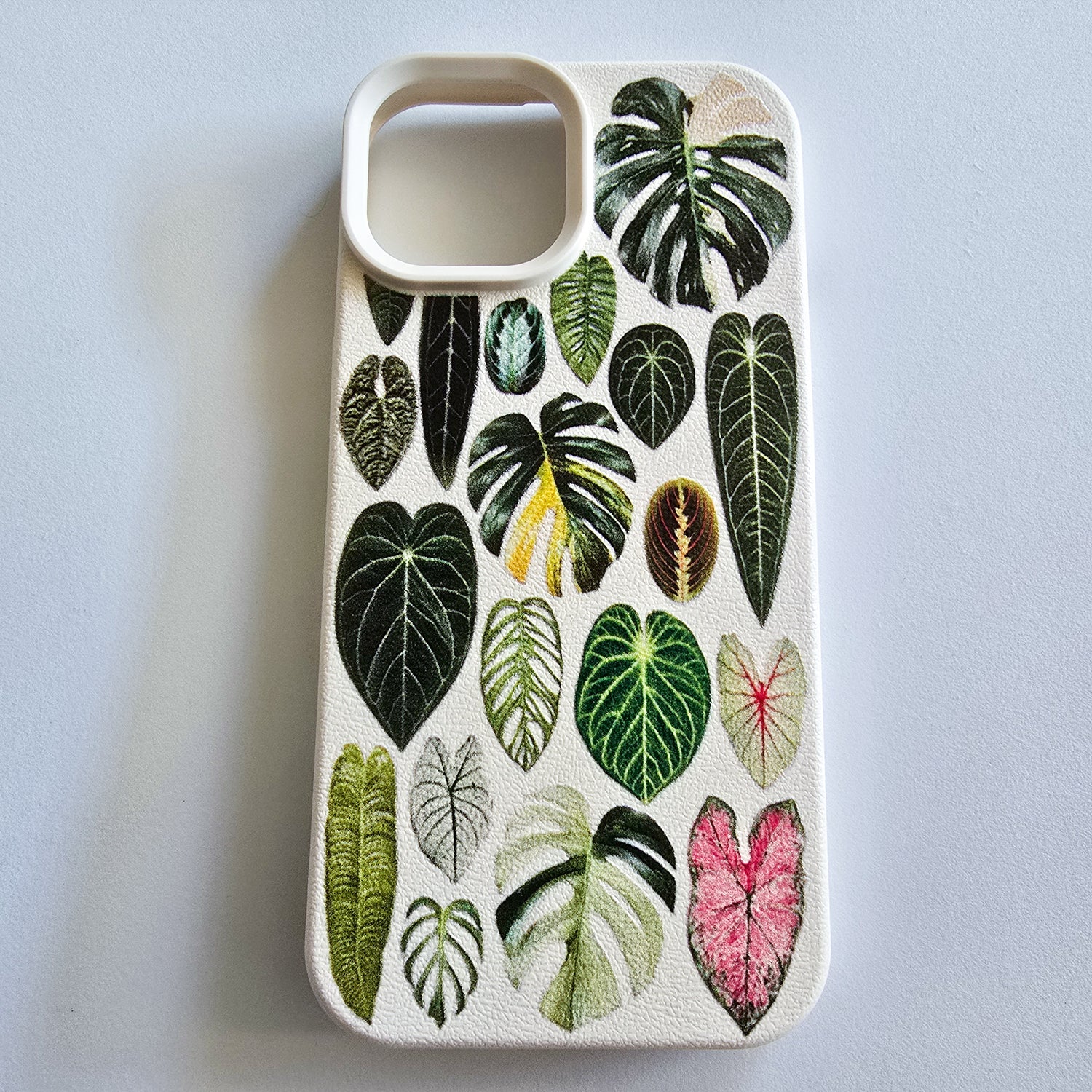 IPHONE 15|Plus|Pro|Pro-max| Rare Variegated Houseplant Leaves Mobile Phone Case / Holder - TPU Material