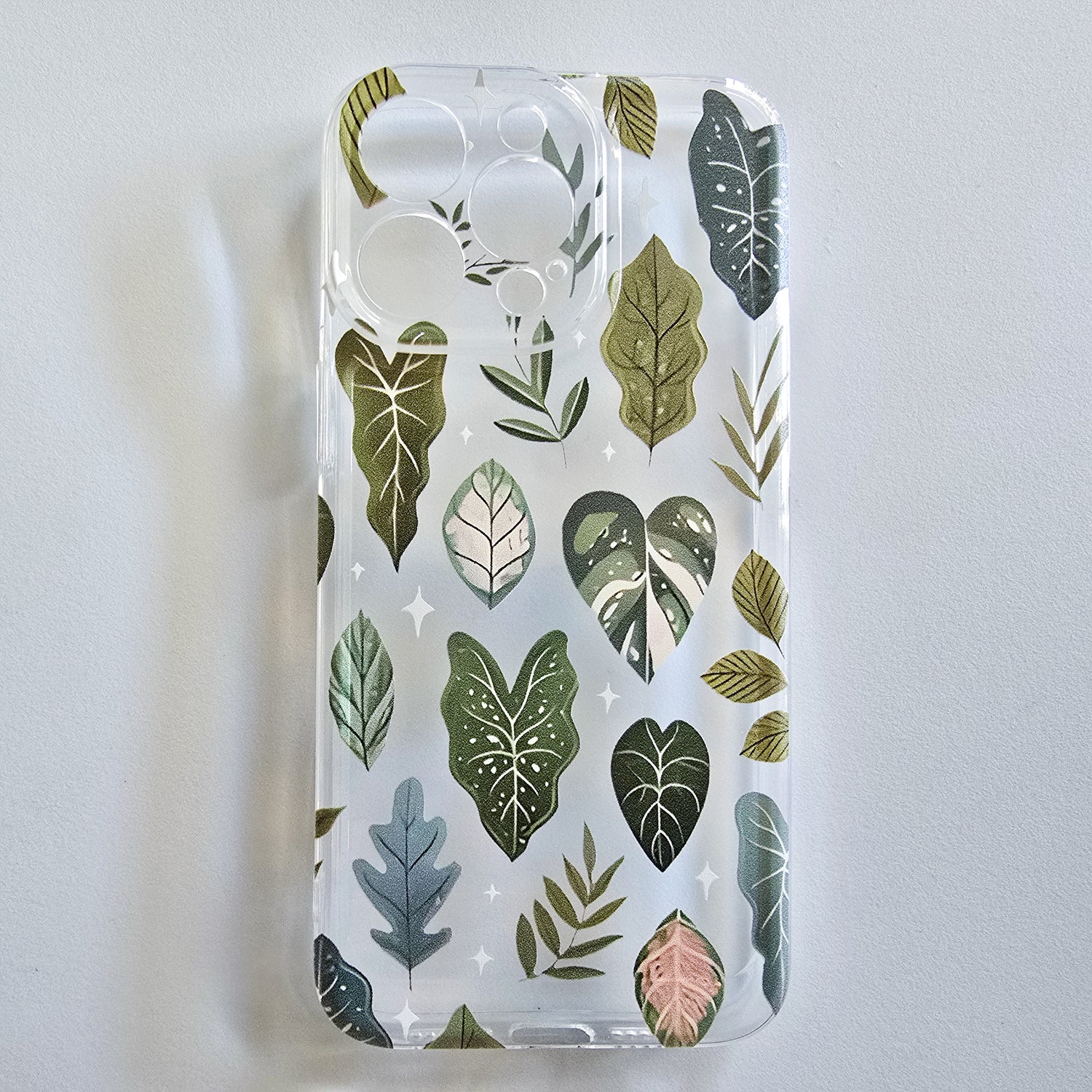 IPHONE 15|Plus|Pro|Pro-max| Whimsical Houseplant Leaves  Mobile Phone case / Holder - TPU Material