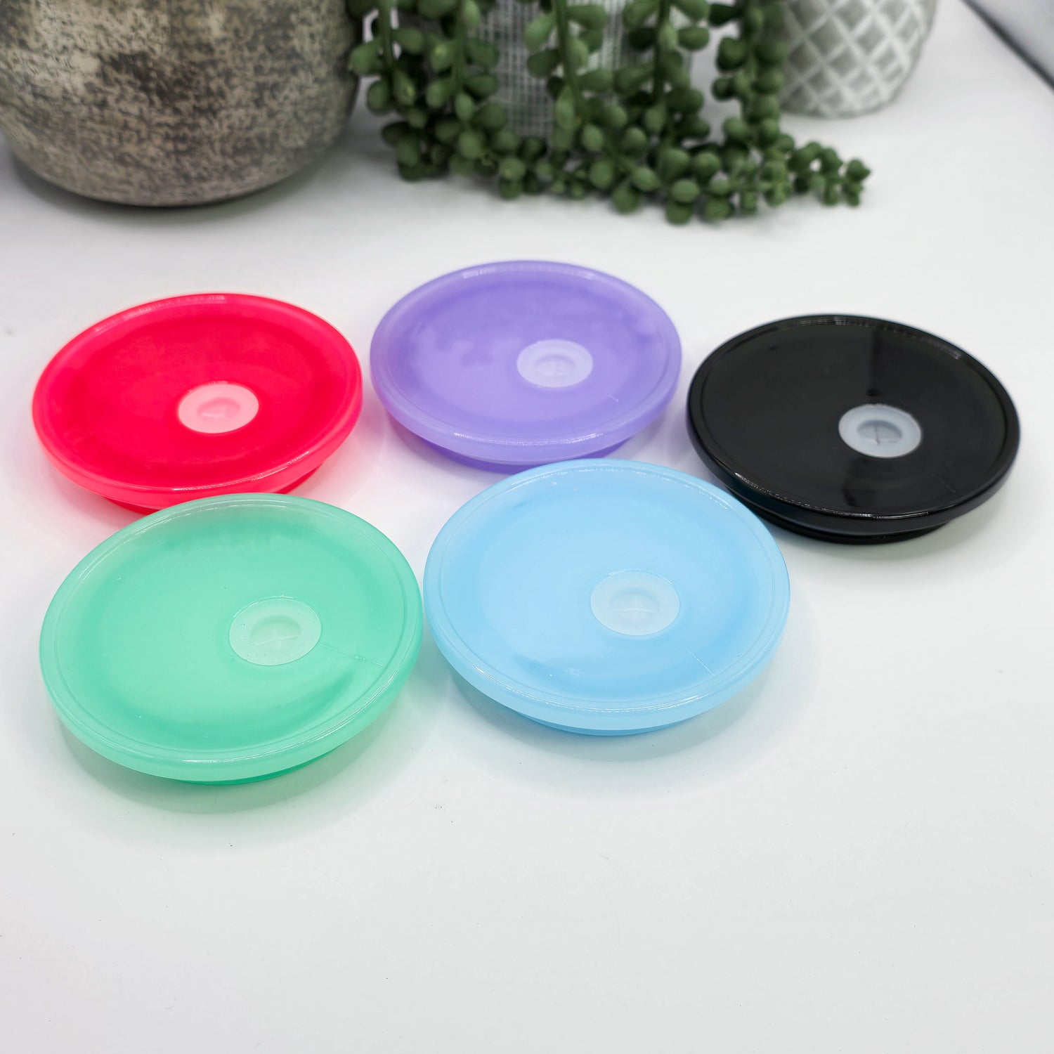 16oz Libby Can Solid Coloured Tumbler Lids / Spare Lids / Multiple colours to choose from