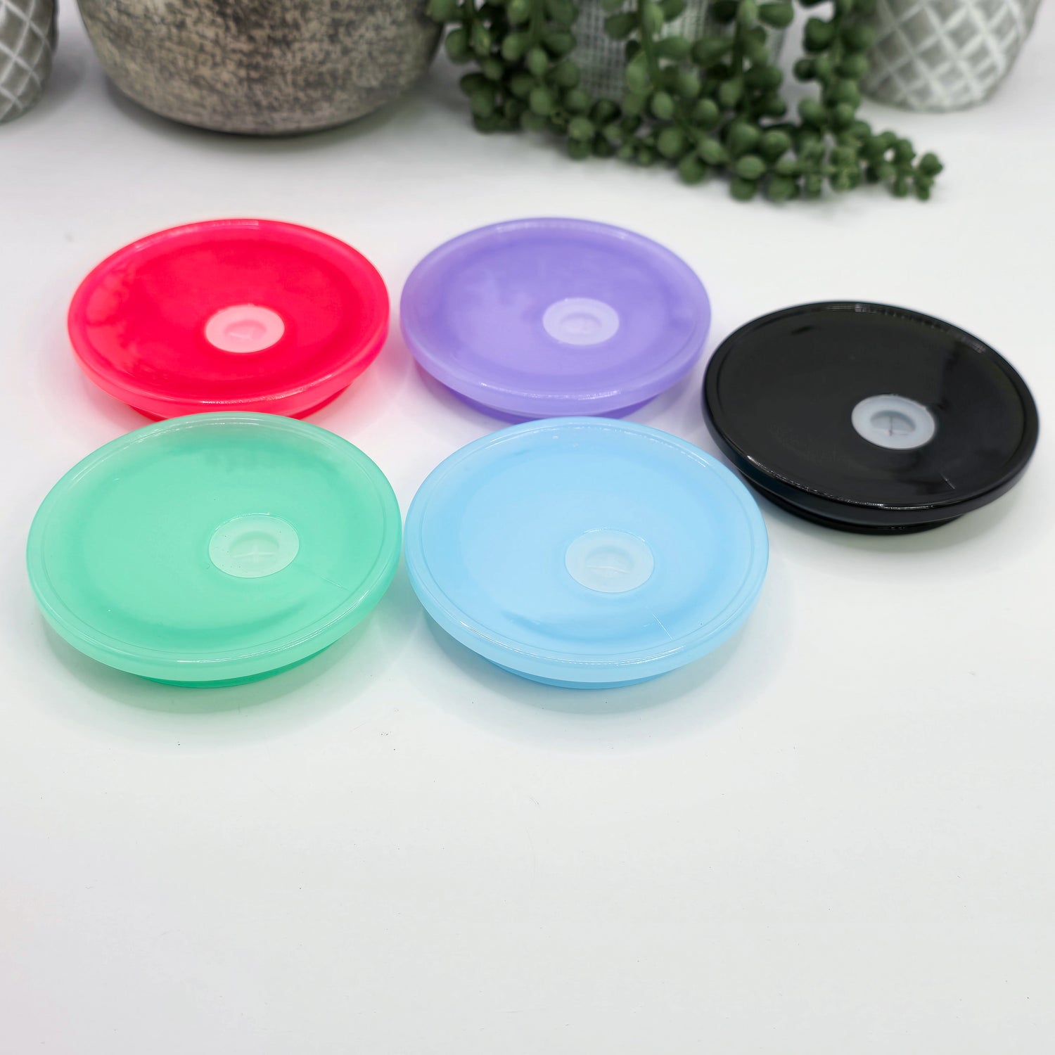 16oz Libby Can Solid Coloured Tumbler Lids / Spare Lids / Multiple colours to choose from