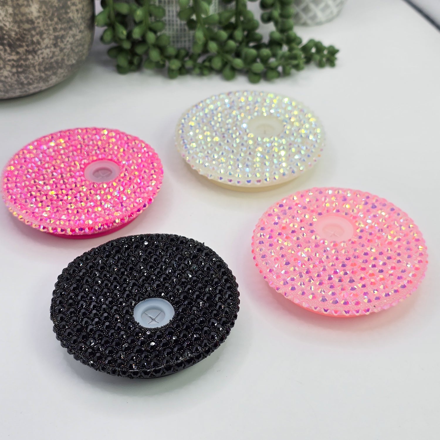 16oz Libby Can Bling Diamonte Coloured Tumbler Lids / Spare Lids / Multiple colours to choose from
