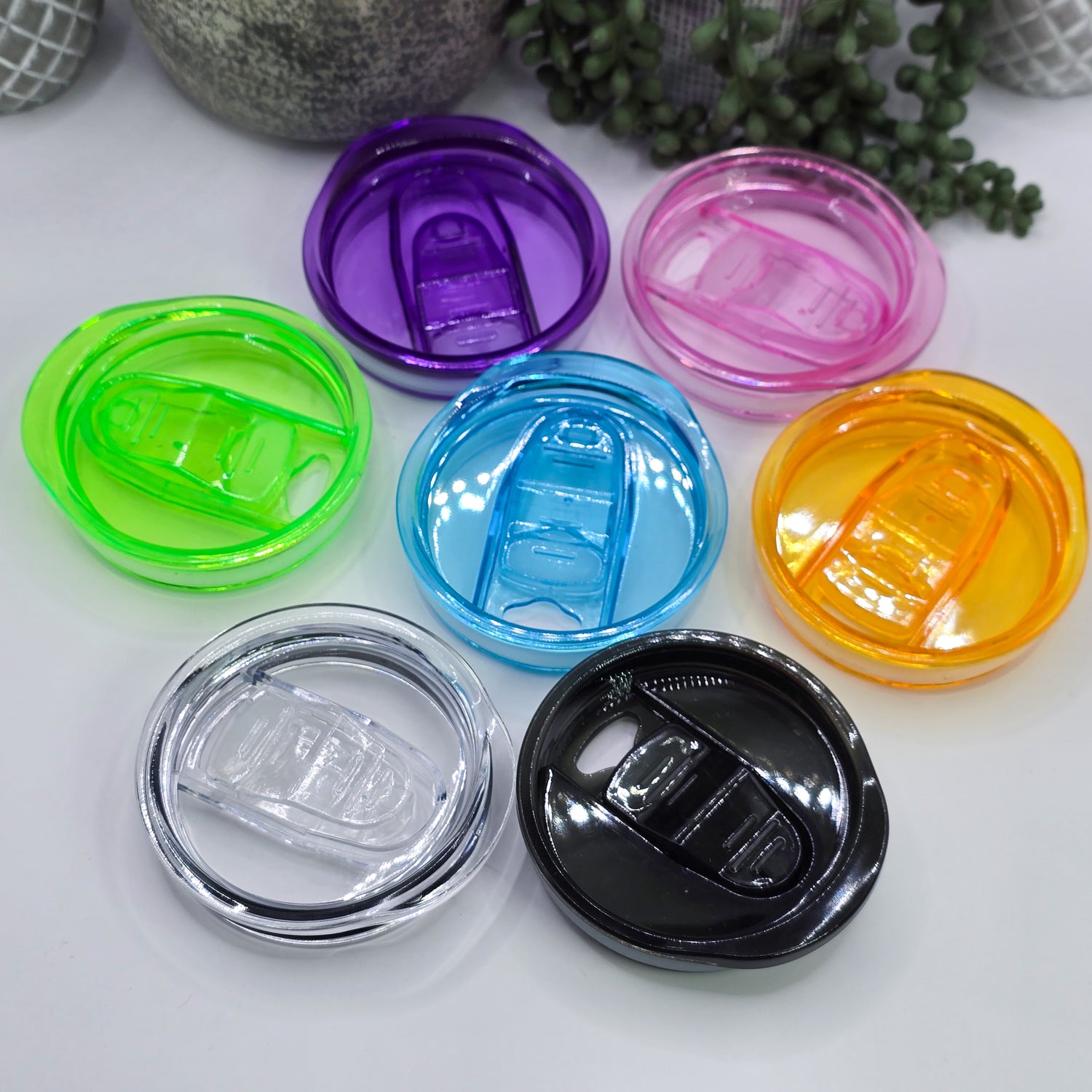 12oz/20oz Tall Tumbler Transparent Coloured Tumbler Lids / Spare Lids / Multiple colours to choose from