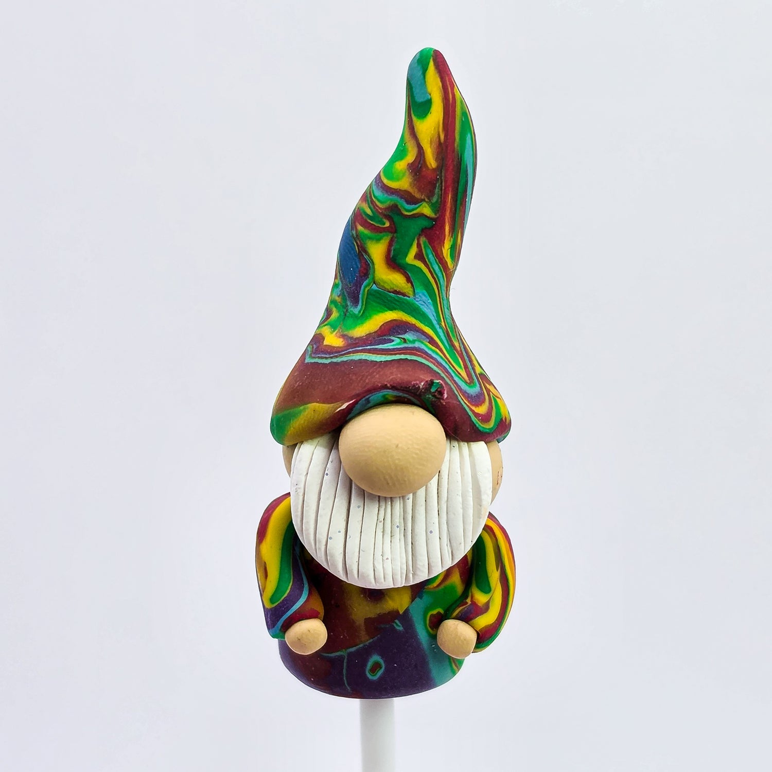 Handmade Polymer Clay Rainbow Pot Plant Gnomes | 2 Avail