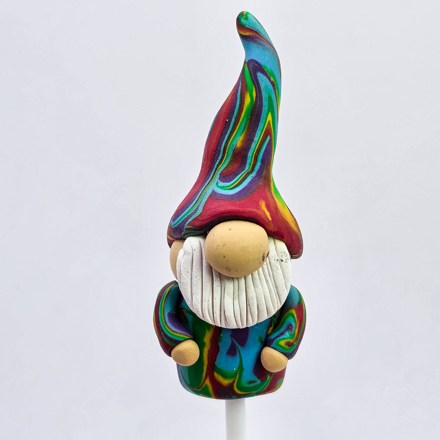 Handmade Polymer Clay Rainbow Pot Plant Gnomes | 2 Avail