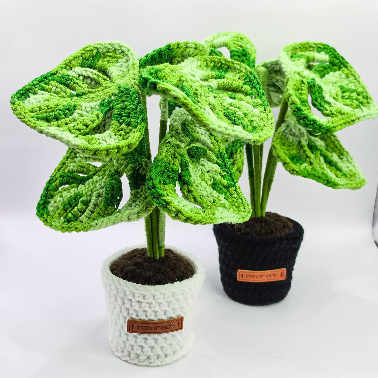 *NEW* Mini Monstera Aurea/Green Variegated Crochet Potted Plant | 2 colours