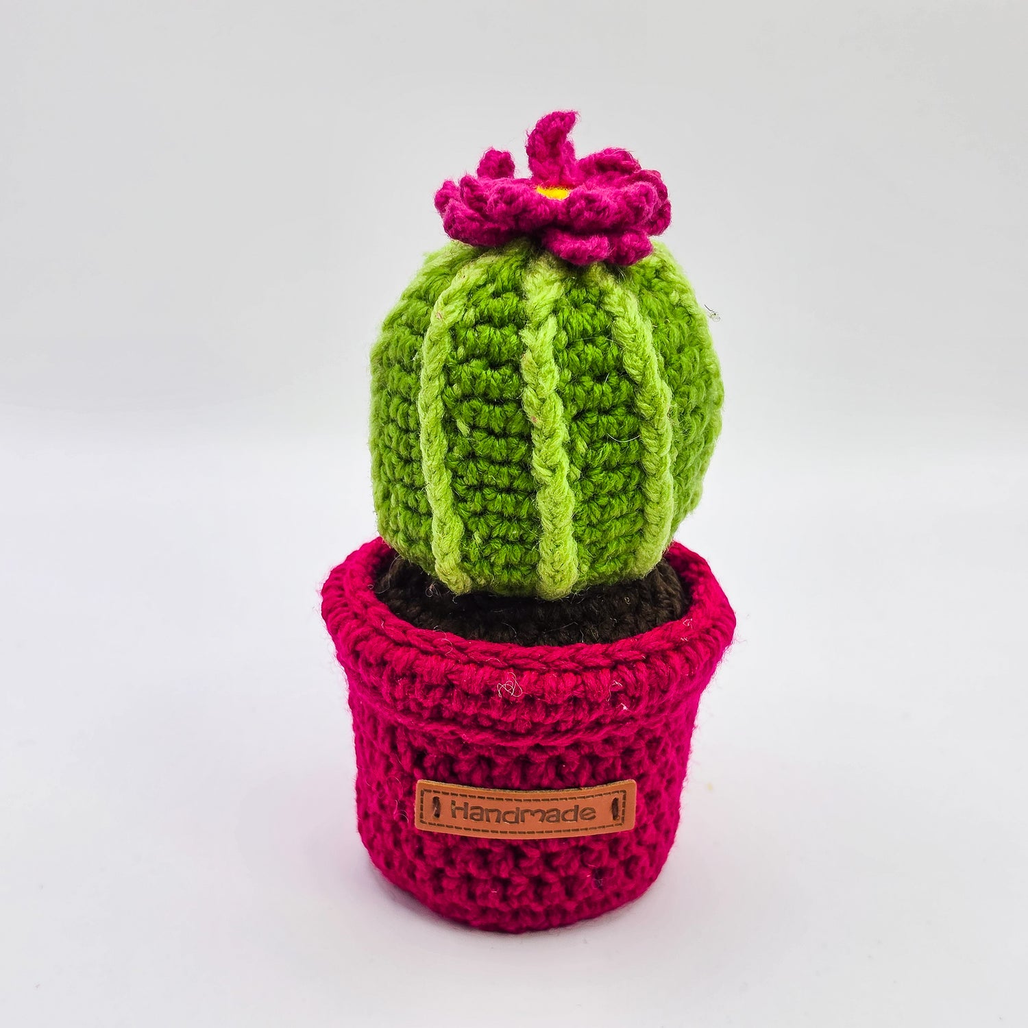 *NEW*Mini Crochet Cactus Potted Plant With Hot Pink Pot