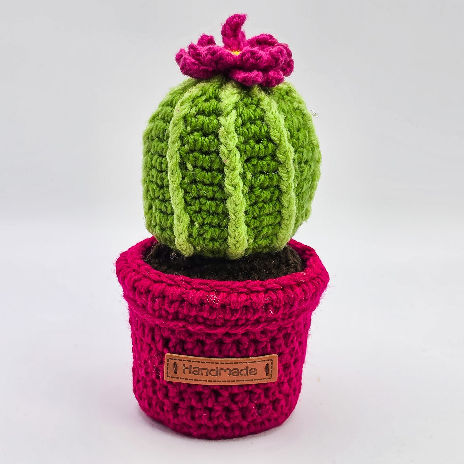 *NEW*Mini Crochet Cactus Potted Plant With Hot Pink Pot