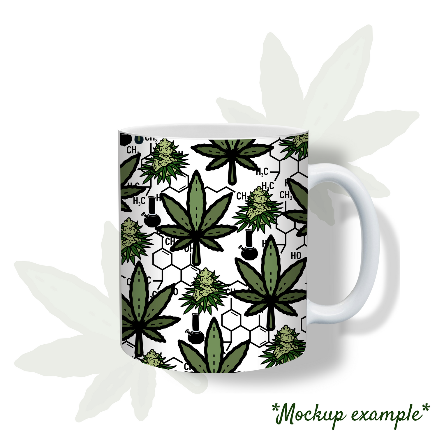 Marijuana/Cannabis Leaf 11oz Ceramic Plant Mug