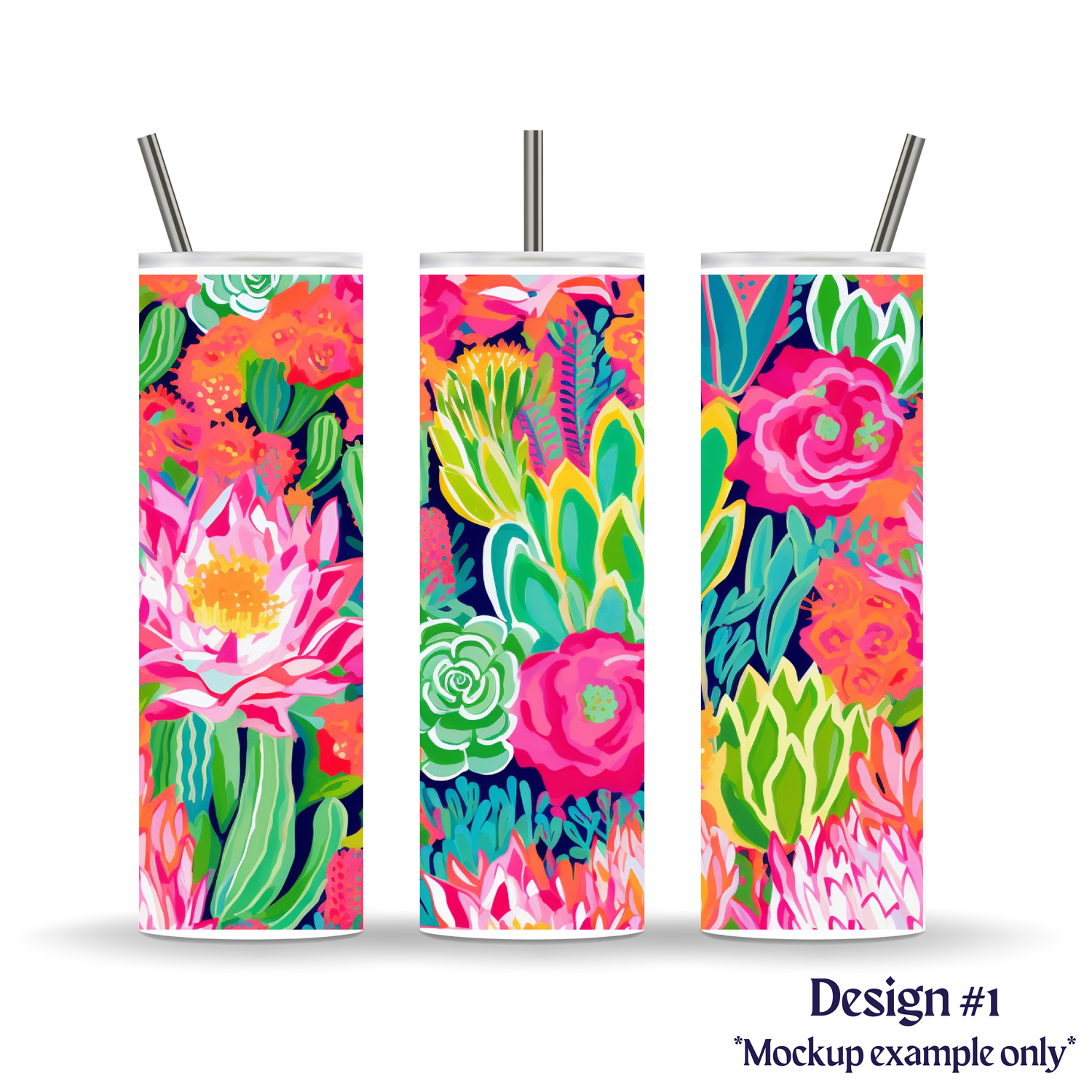 Bright & Beautiful Succulent & Cacti 20oz Stainless Steel Tumblers - 8 to choose from