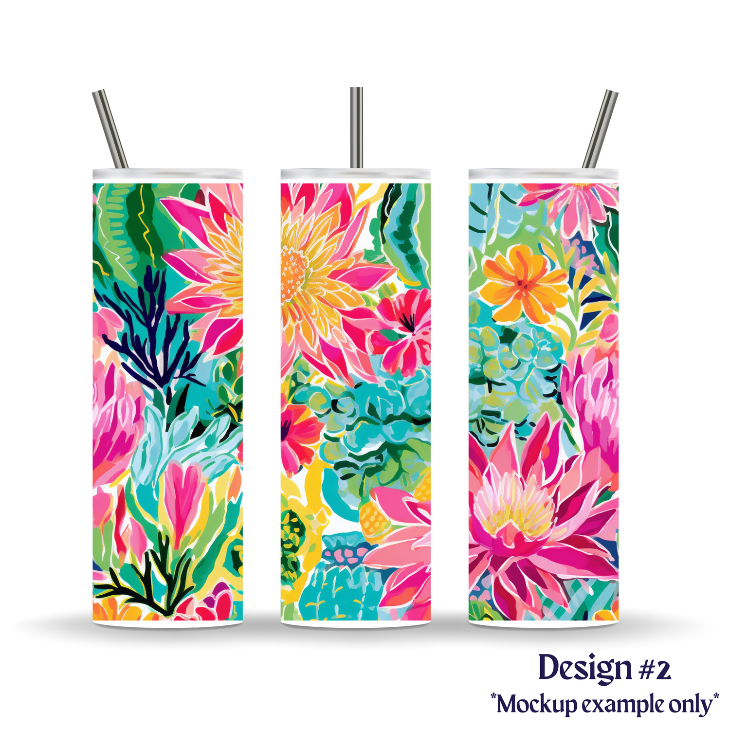 Bright & Beautiful Succulent & Cacti 20oz Stainless Steel Tumblers - 8 to choose from