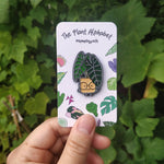 Alocasia frydek houseplant enamel pin by Home by Faith