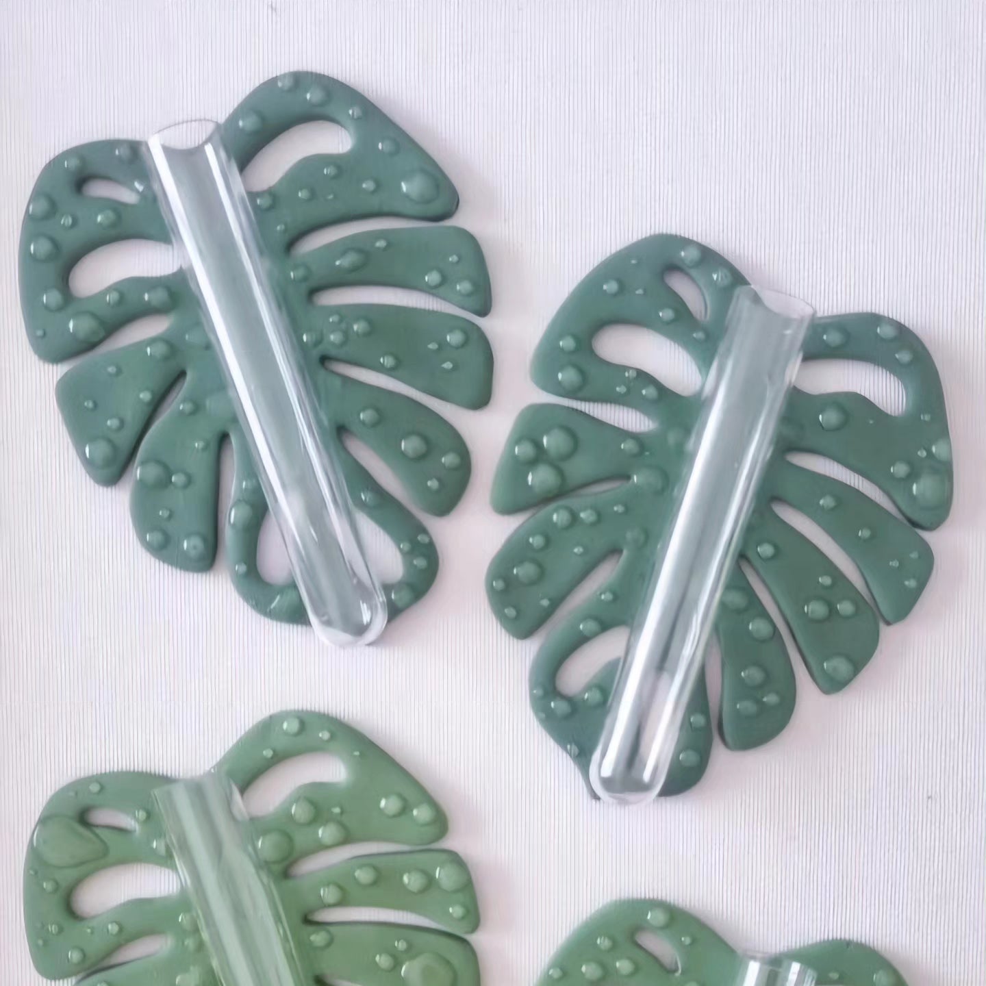 Monstera Polymer Clay Magnetic Fridge Propagation Vase