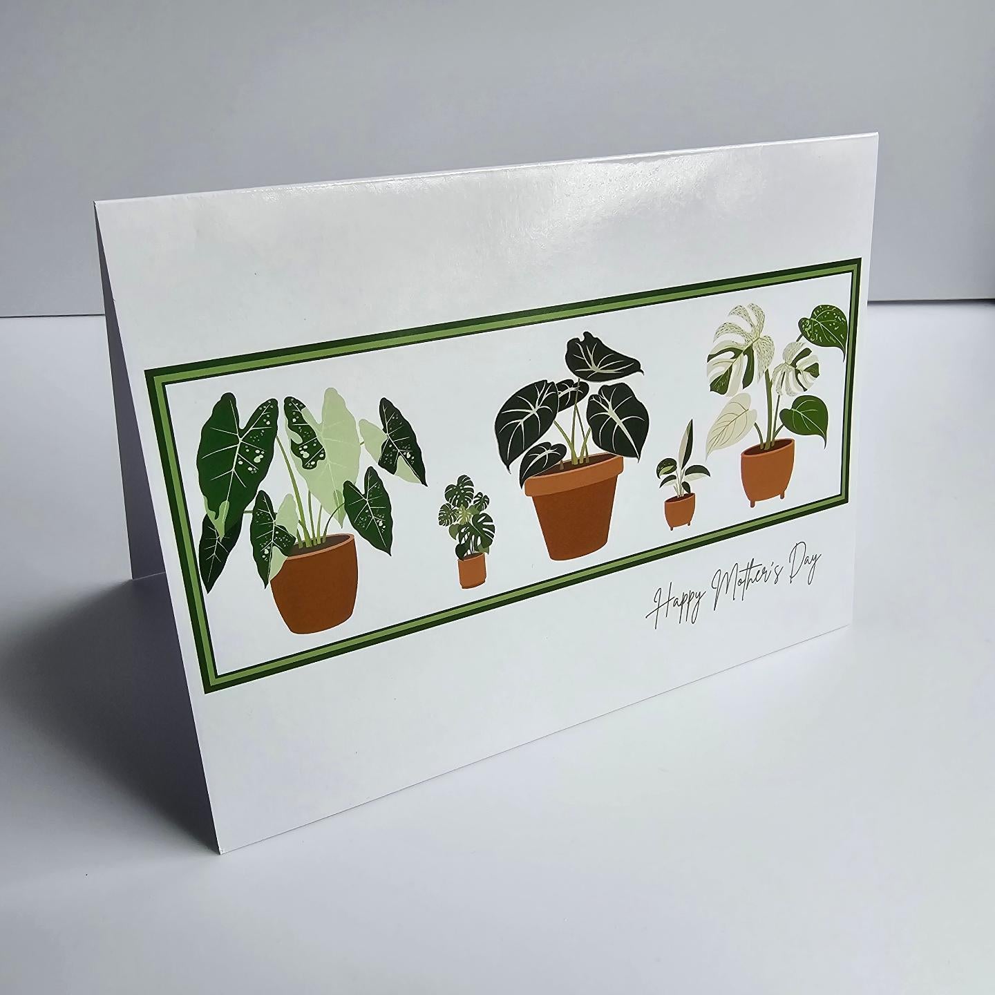 Variegated Plants Mother's Day Greeting Card