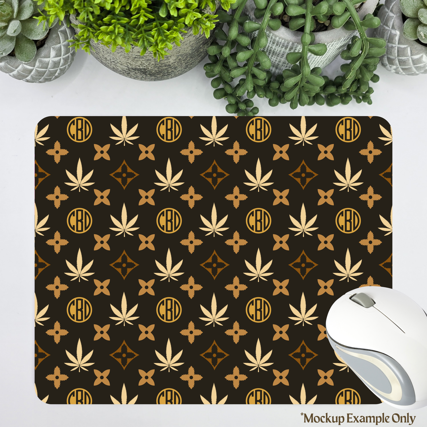CBD Marijuana/Cannabis Computer Mousepad, computer mouse mat