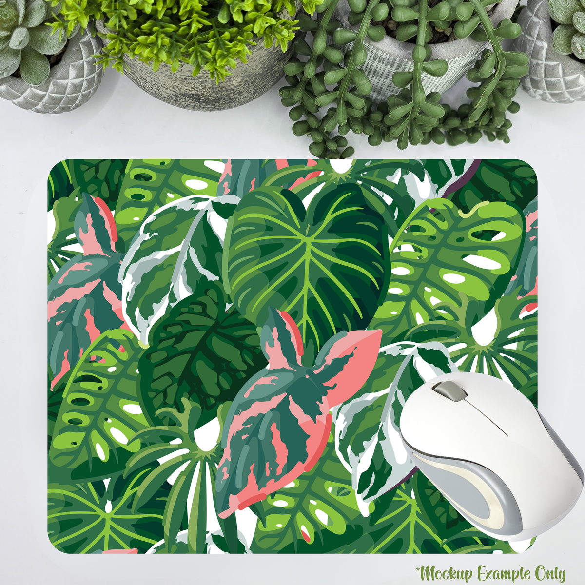 Painted Leaves Computer Mousepad | Mouse Mat