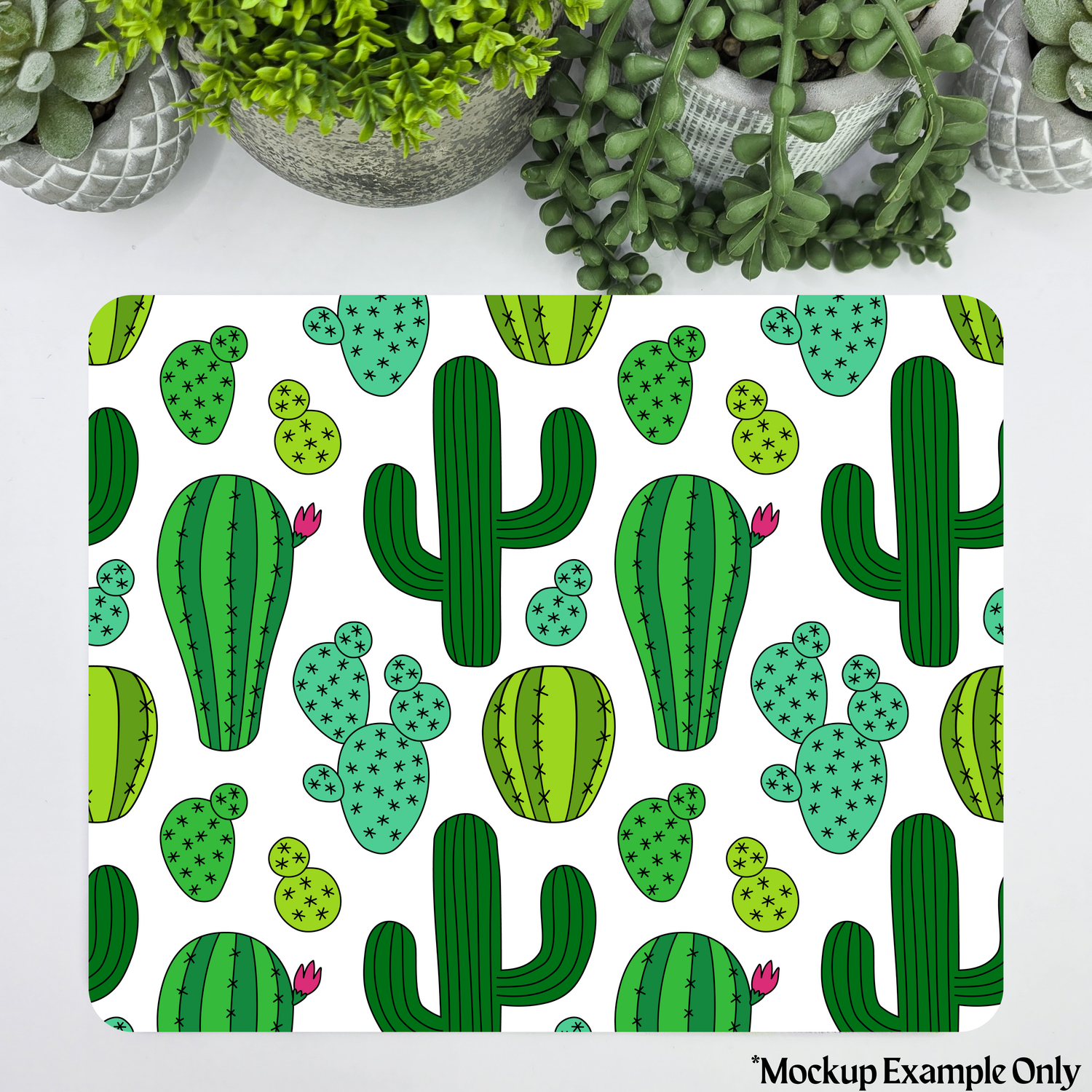 Green Cactus plants Computer/gaming Mousepad