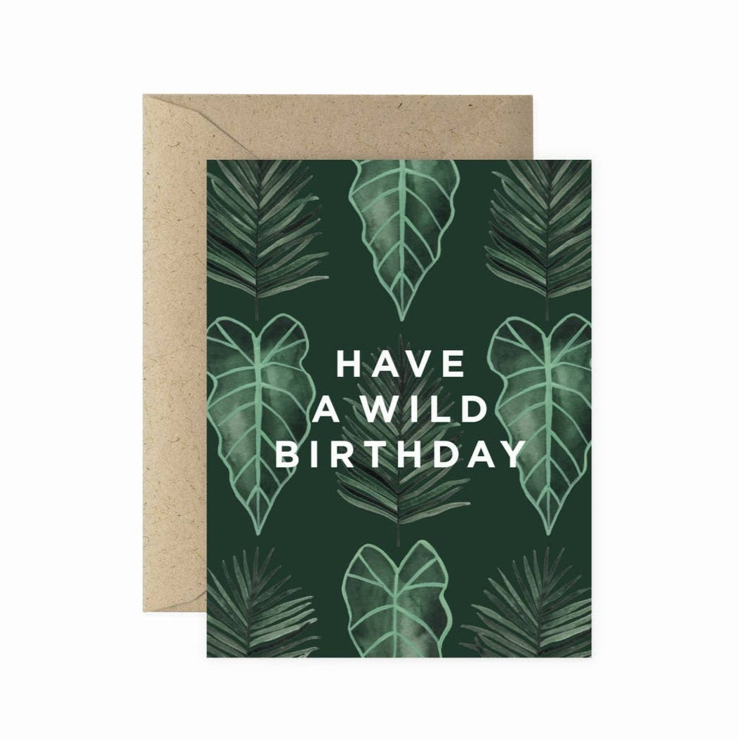 Have A Wild Birthday plant Greeting Card