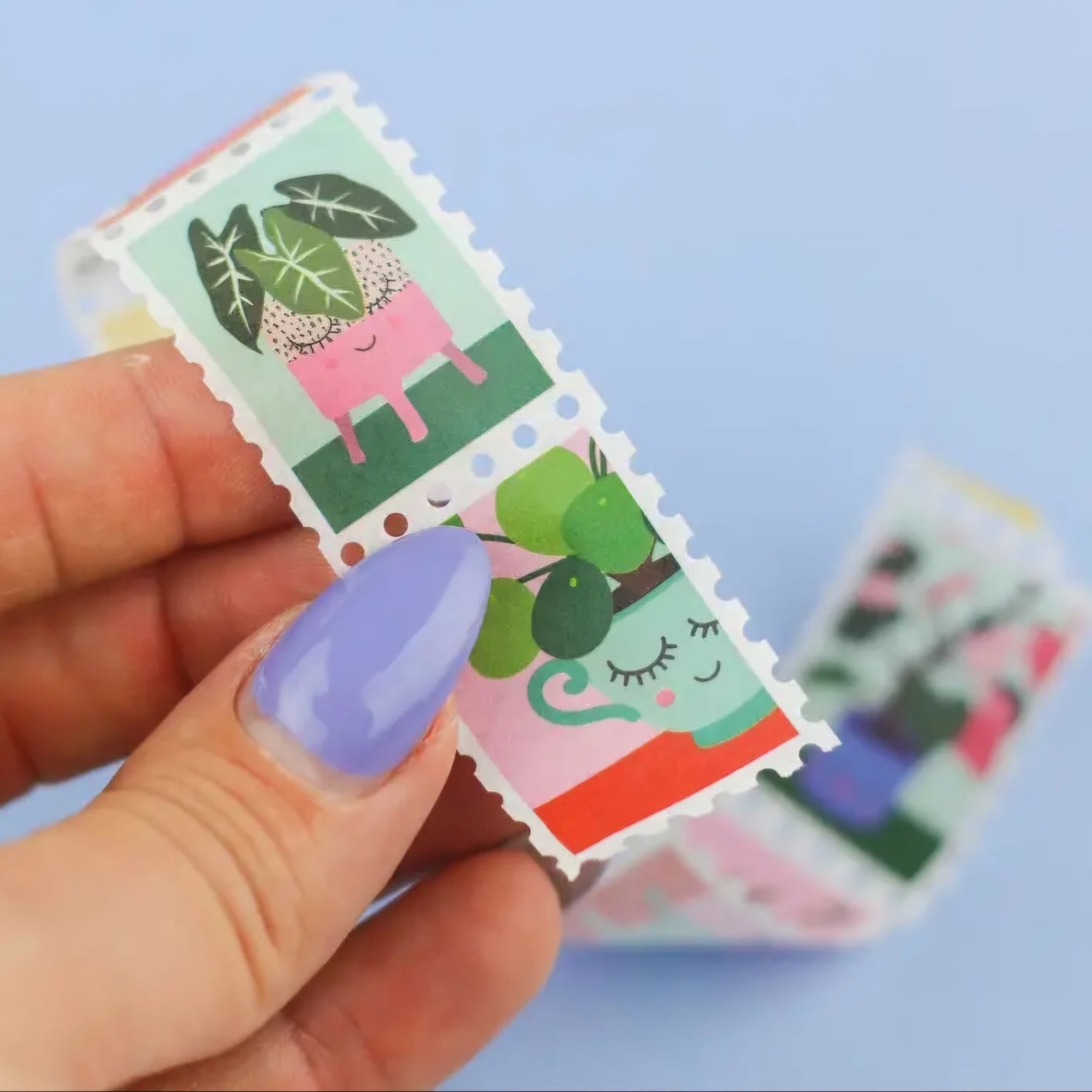 Cute Stamp Houseplants Washi Tape