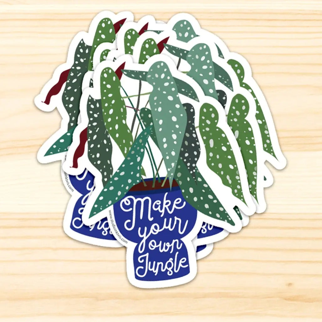 Make your own Jungle Begonia Houseplant Vinyl Sticker