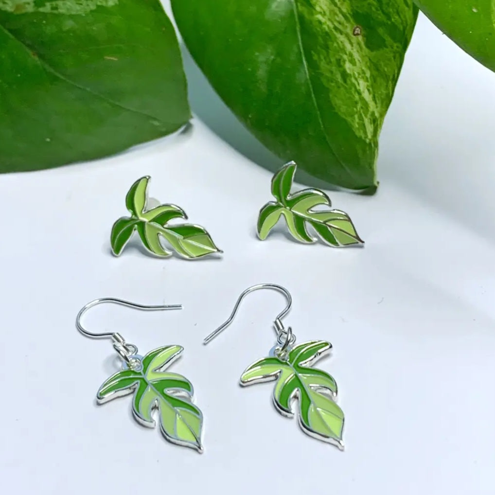 Philodendron Florida Beauty Dangle & Stud Earrings