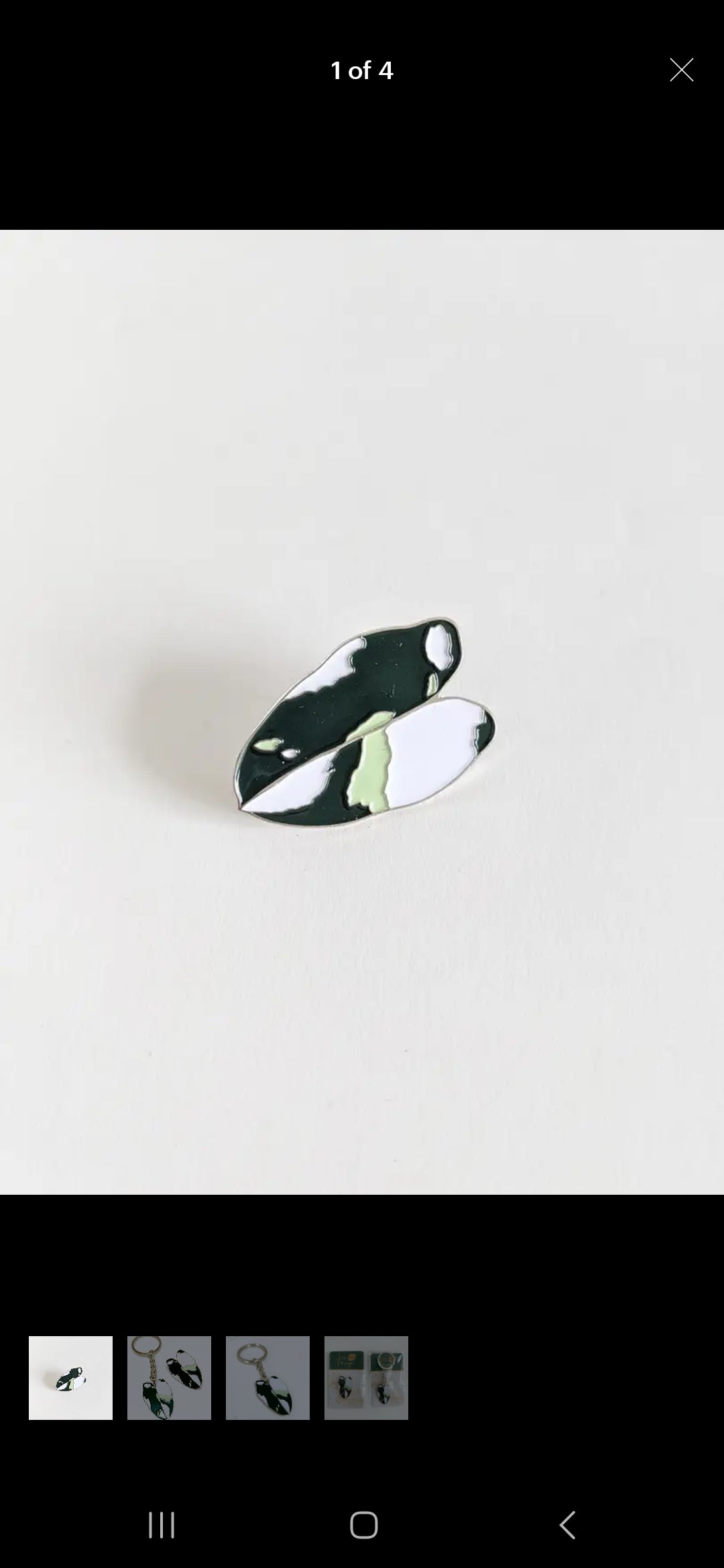 Philodendron White Knight Enamel lapel Pin