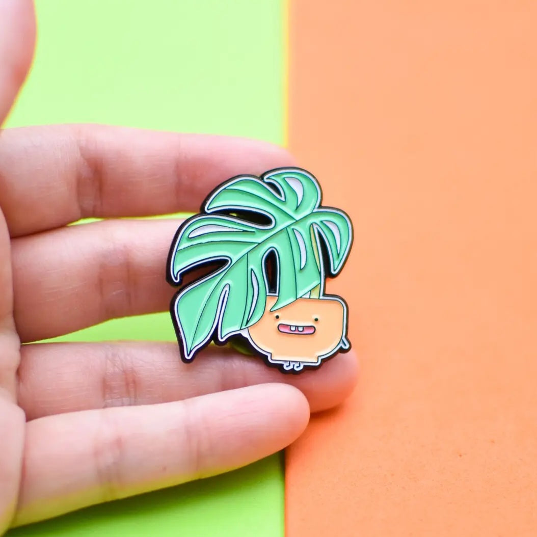 Rhaphidophora Tetrasperma Plant Buddies Houseplant Enamel Pin