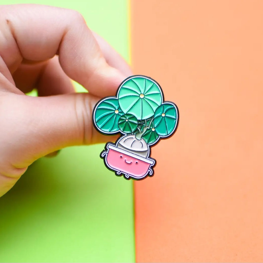 Stephanie Erecta Plant Buddies Houseplant Enamel Pin