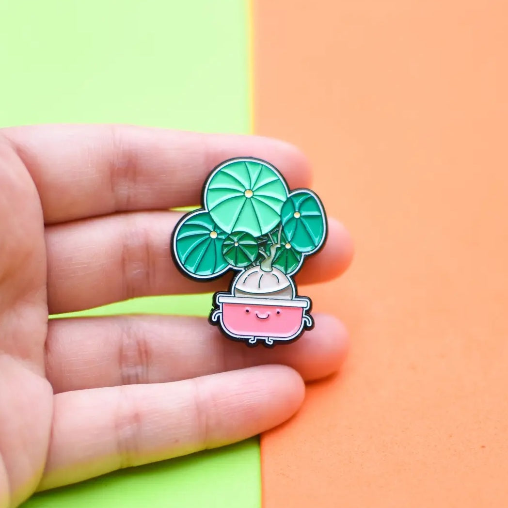 Stephanie Erecta Plant Buddies Houseplant Enamel Pin