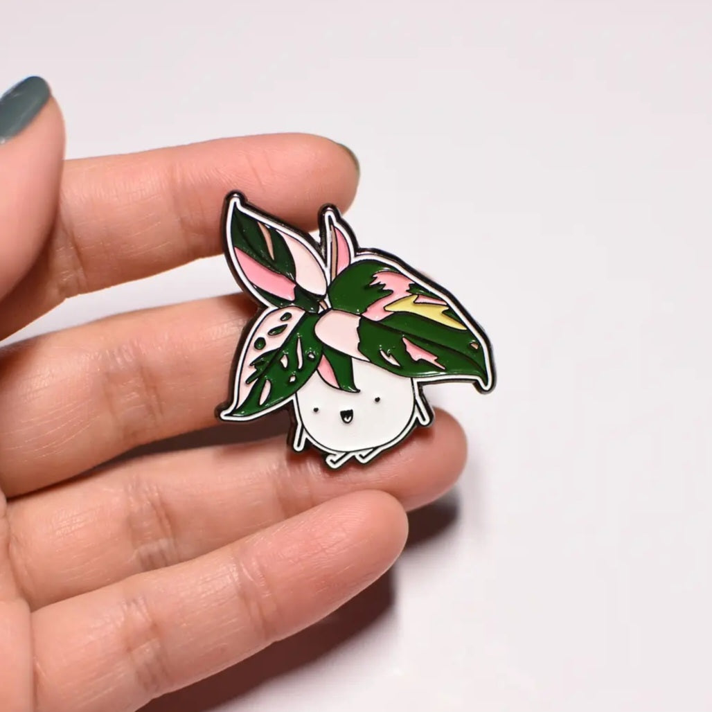 Philodendron Pink Princess Plant Buddies Houseplant Enamel Pin